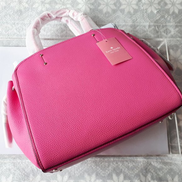 NWT Kate Spade pink leather medium satchel handbag - Picture 6 of 8